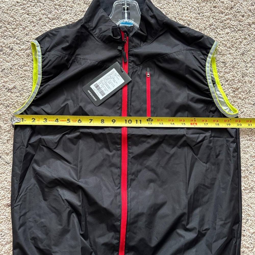 Black and Red Arsuxeo Women's Cycling Zip-Up Vest M - Picture 3 of 7